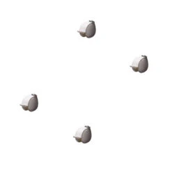 Opale Jeu De 4 Roulettes à Frein Gris De Sauthon Baby's Sweet Home