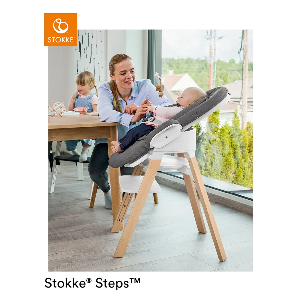 Chaise Steps™ Blanc / Naturel De Stokke® – Image 2