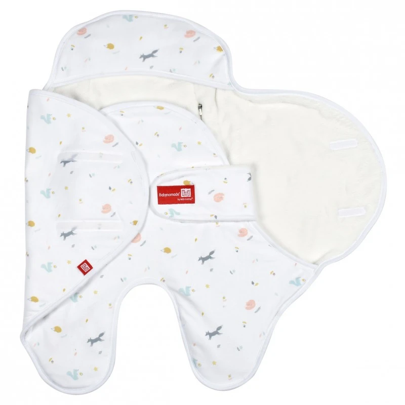 Couverture Babynomade® Double Polaire Happy Fox/Blanc T1 De Red Castle – Image 2