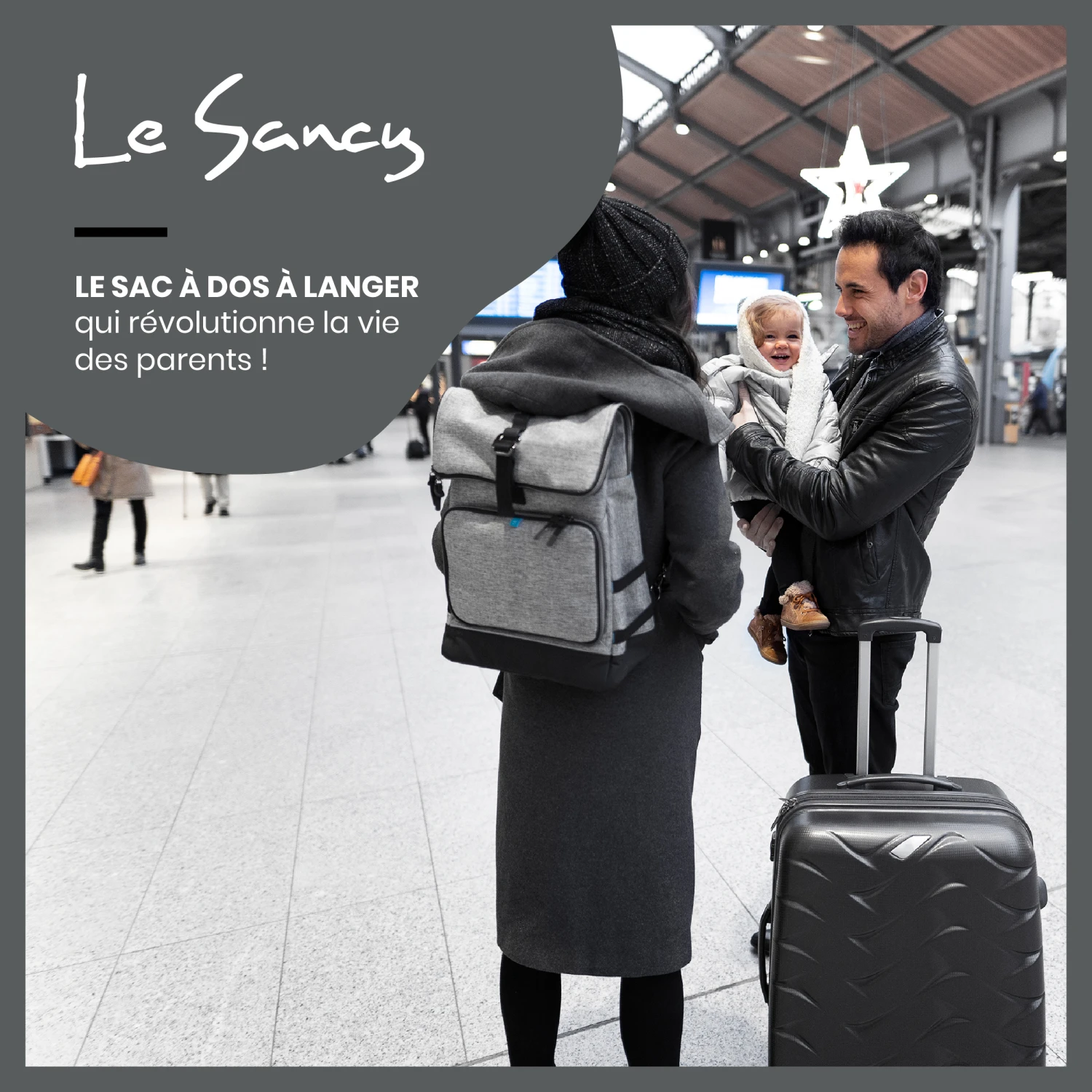 Sac à Dos à Langer Le Sancy Smokey De Babymoov – Image 2