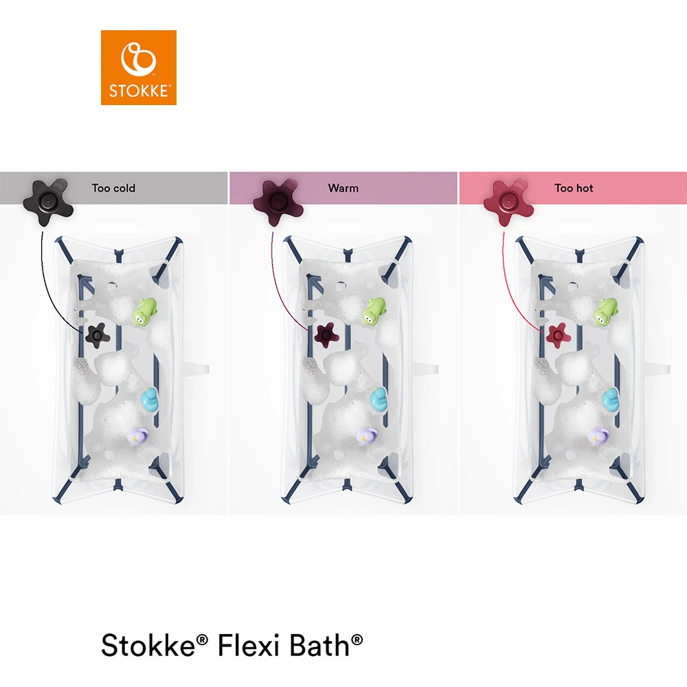 Baignoire Flexi Bath™ Bouchon Thermique Transparent/bleu De Stokke® – Image 4