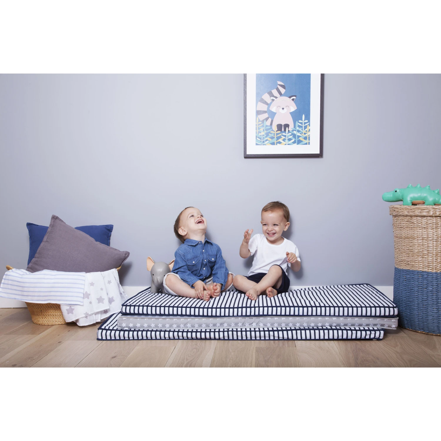 Tapis/Matelas De Sol Blue Stripes De Babytolove – Image 8