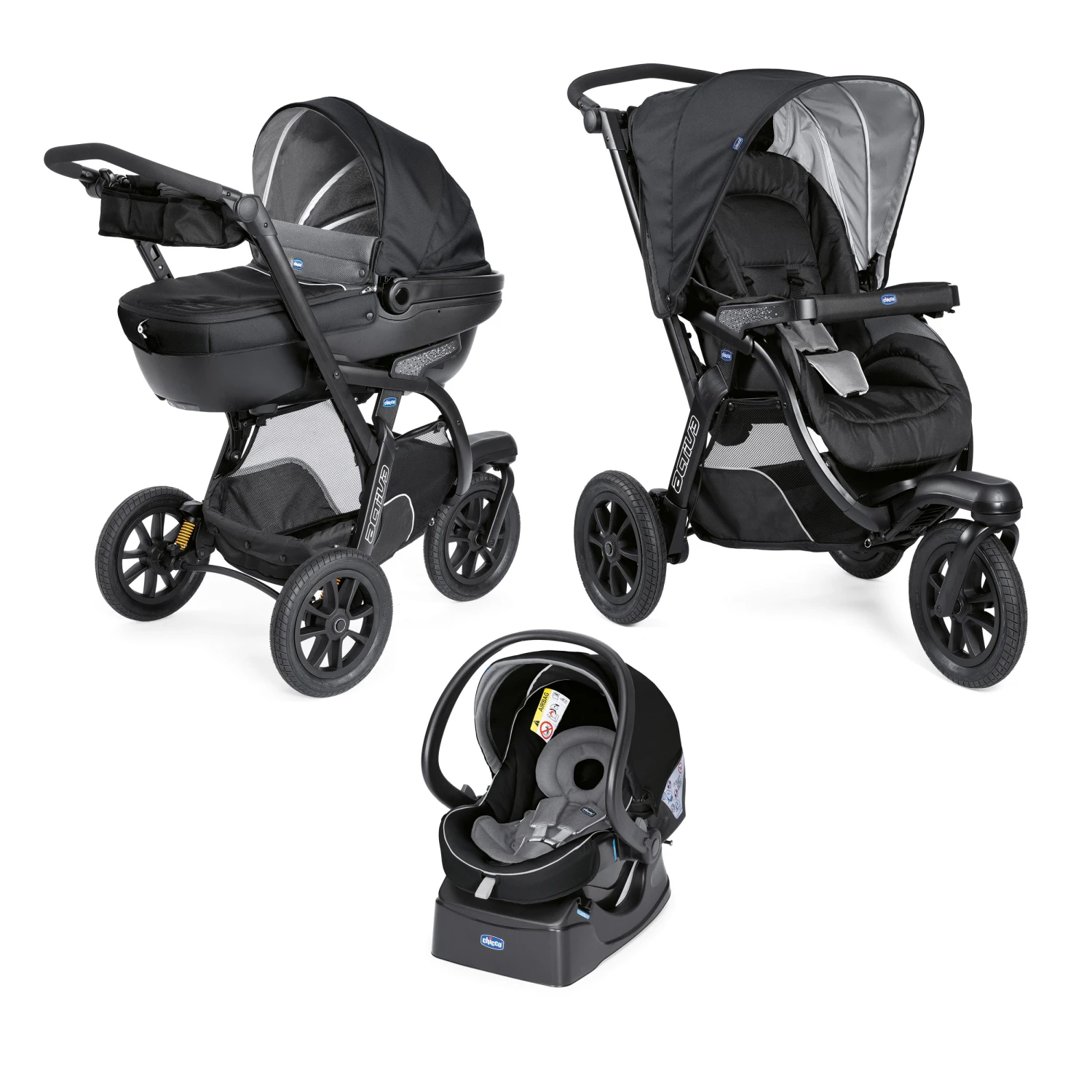 Poussette Trio Activ3 Top Dark Jet Black De Chicco
