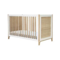 Océania Lit 60x120 Tressage Rotin Neige De Théo