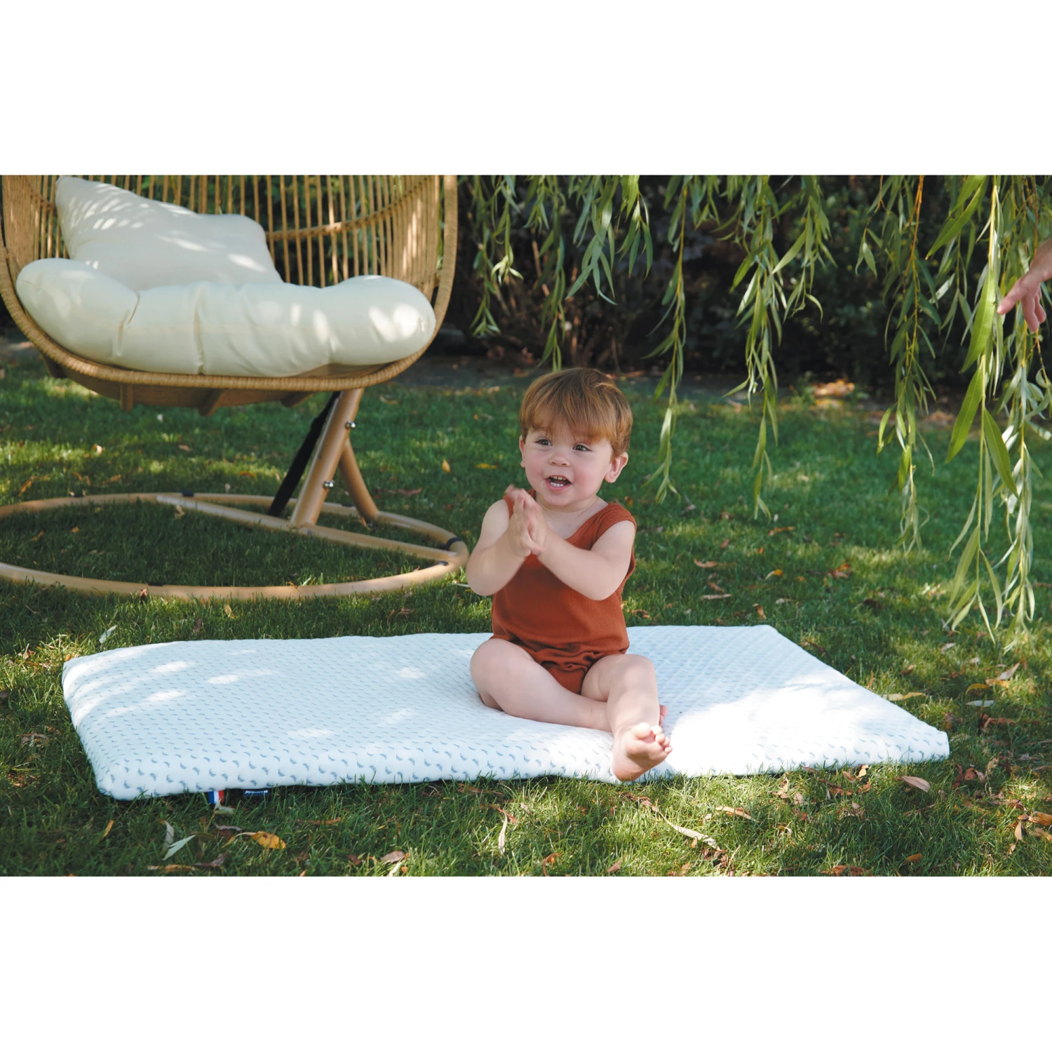 Matelas Bébé De Voyage Ocean Friendly Blanc/Bleu 60 X 120 Cm De Candide – Image 10