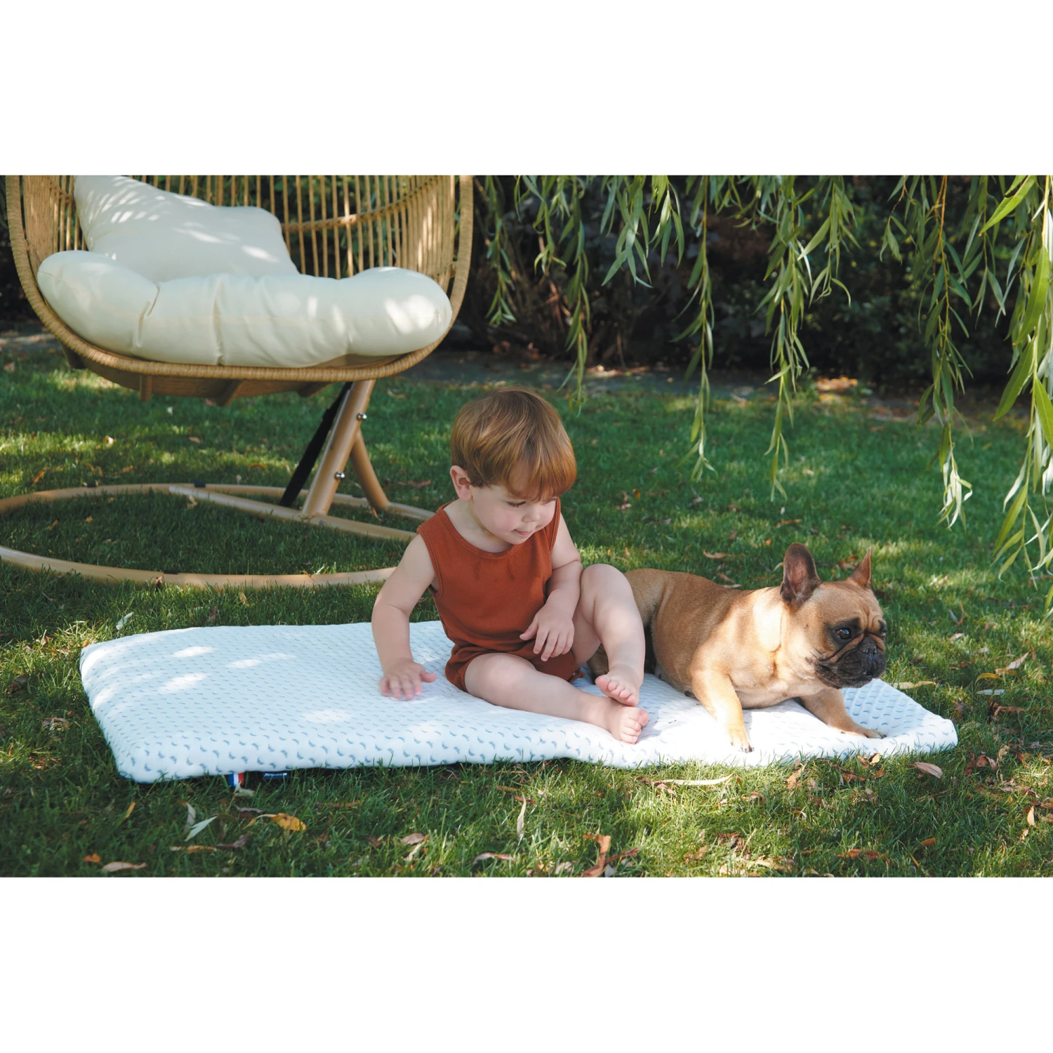 Matelas Bébé De Voyage Ocean Friendly Blanc/Bleu 60 X 120 Cm De Candide – Image 7