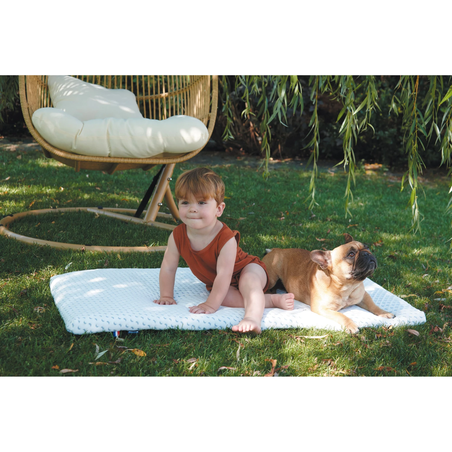 Matelas Bébé De Voyage Ocean Friendly Blanc/Bleu 60 X 120 Cm De Candide – Image 8
