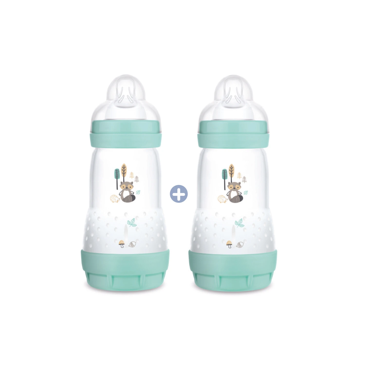 Lot De 2 Biberons Easy Start Anti-colique Débit 2 Aqua 260 Ml De Mam