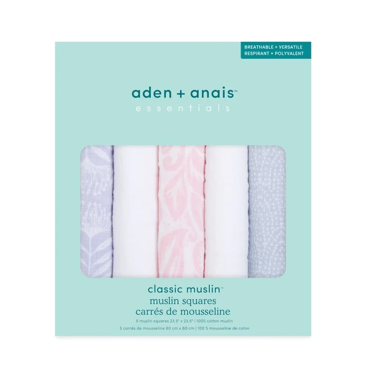 Lot De 5 Langes Musy 60x60 Damsel De Aden + Anais Essentials – Image 2