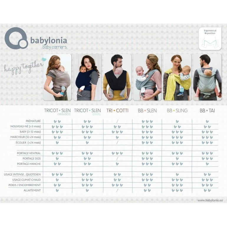 Écharpe De Portage Tricot-Slen Organic Extensible Bio Anthracite 540 Cm De Babylonia – Image 5