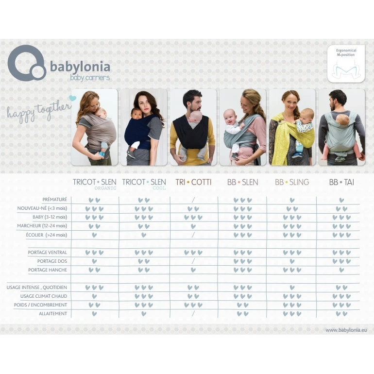 Écharpe De Portage Tricot-Slen Organic Extensible Bio Taupe 540 Cm De Babylonia – Image 4